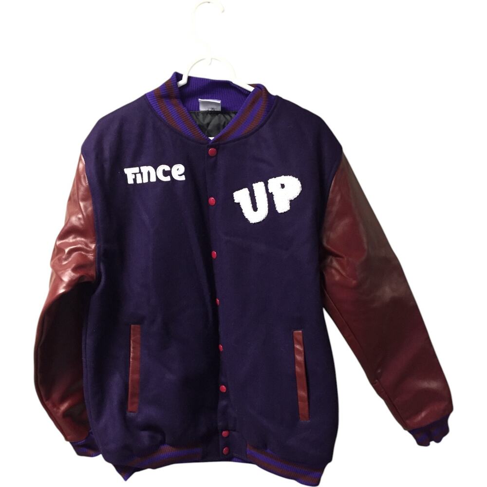 Shark NITS Fince Up Varsity Jacket Mens XL Blood Bleed Grapes Embroidered